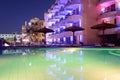 Floodlit hotel Royalty Free Stock Photo