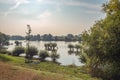 High water level in a Dutch lake Royalty Free Stock Photo