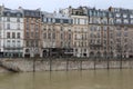 Floods in the city of Paris Royalty Free Stock Photo