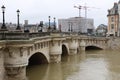 Floods in the city of Paris Royalty Free Stock Photo