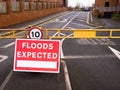 Floods Expected - Street Closed Royalty Free Stock Photo