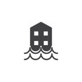 Floods icon vector