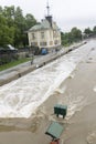 Floods Prague June 2013 - Stvanice island Lock overflowing