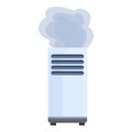 Floor air conditioner broken icon cartoon vector. Repair service