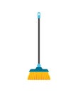 Floor brush isolated. Hand wiper besom Vector illustration.