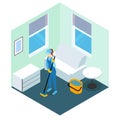 Floor Cleaning Isometric Design