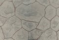 Floor decorative tiles. Grey pavers floor background with large stones texture.