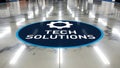 Tech Solutions Floor Graphic Royalty Free Stock Photo