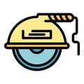 Floor grinding machine icon color outline vector Royalty Free Stock Photo