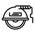 Floor grinding machine icon, outline style Royalty Free Stock Photo