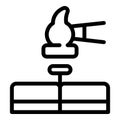Floor hammer icon outline vector. Interior texture Royalty Free Stock Photo