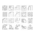 Floor Installation Collection Icons Set Vector . Royalty Free Stock Photo