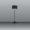 Floor lamp with a black lampshade