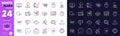Floor lamp, Mail and Card line icons for website, printing. For design. Vector