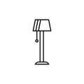 Floor lapm icon element of furniture icon for mobile concept and web apps. Thin line floor lapm icon can be used for web and