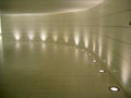 Floor lights in the underground corridor Royalty Free Stock Photo