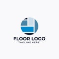 Floor logo icon vector isolated Royalty Free Stock Photo