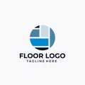 Floor logo icon vector isolated