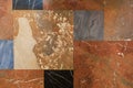 The floor is made of different marbles. Background or backdrop. Detail or element of classic retro vintage interior