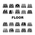 Floor Material Layers Renovation Icons Set Vector Royalty Free Stock Photo