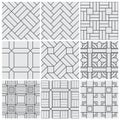 Floor material tiles vector seamless patterns