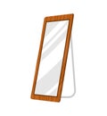 Floor mirror isolated. large mirror Vector illustration