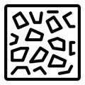 Floor paving icon, outline style