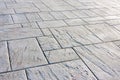 Floor with paving stones
