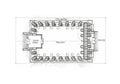 Floor plan of a classical Greek temple. Key elements include the Royalty Free Stock Photo