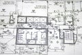 Floor plan drawing Royalty Free Stock Photo