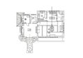 Floor plan features a traditional house layout with defined rooms Royalty Free Stock Photo