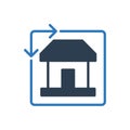 Floor Plan Icon - Apartment Project Icon Royalty Free Stock Photo