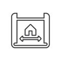 Floor Plan Icon - Apartment Project Icon Royalty Free Stock Photo