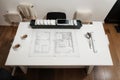 Floor plan icons set for design interior and architectural project (view from above). Furniture thin line icon in top view for lay Royalty Free Stock Photo