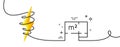 Floor plan line icon. House floorplan sign. Continuous line with curl. Vector