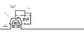 Floor plan line icon. House floorplan sign. Vector