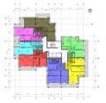 Floor plan of the living house Royalty Free Stock Photo