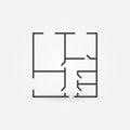 Floor plan minimal icon Royalty Free Stock Photo