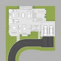 Floor plan of a spacious, modern Royalty Free Stock Photo