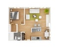 Floor plan top view Royalty Free Stock Photo