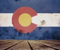 A painted Colorado flag. Royalty Free Stock Photo