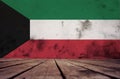 Texture of Kuwait flag. Royalty Free Stock Photo