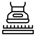 Floor polisher machine icon outline vector. Sanitation surface vehicle