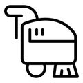 Floor polishing machine icon outline vector. Cleanliness housekeeping tool Royalty Free Stock Photo