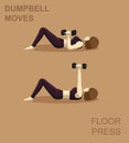 Floor Press Dumpbell Moves Manga Gym Set Illustration