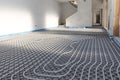 Floor radiant with polyethylene pipes Royalty Free Stock Photo