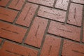 Floor red bricks with engraving names at Pioneer Courthouse Square in Portland Royalty Free Stock Photo