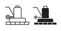 Floor Sander thin line icon set Royalty Free Stock Photo