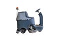 Floor Scrubber Dryer on warehouse, Scrubber drier for cleaning storage facilities Royalty Free Stock Photo