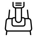 Floor scrubbing machine icon outline vector. Sweeping scrubber device